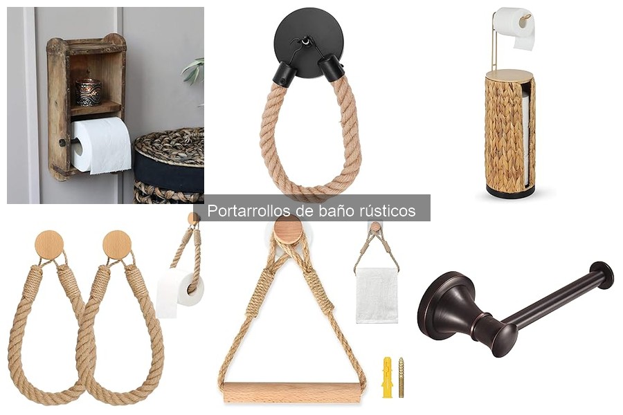 Mejores portarrollos de baño rústicos para espacios pequeños