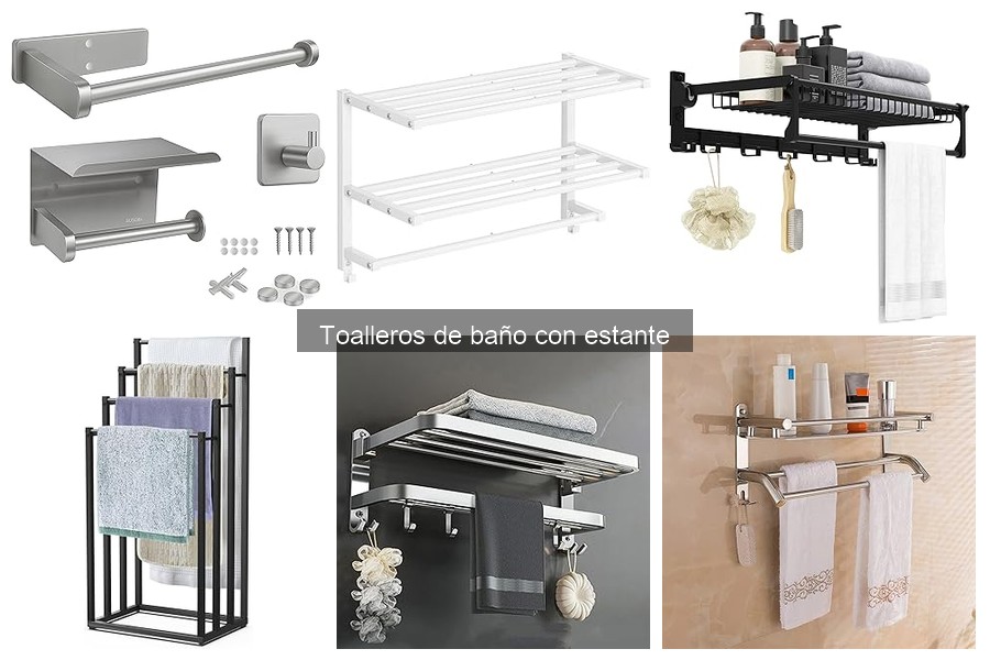 Mejores toalleros de baño con estante para espacios reducidos