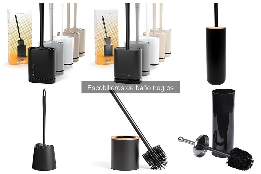 Ofertas en escobilleros de baño negros: ahorra hoy mismo