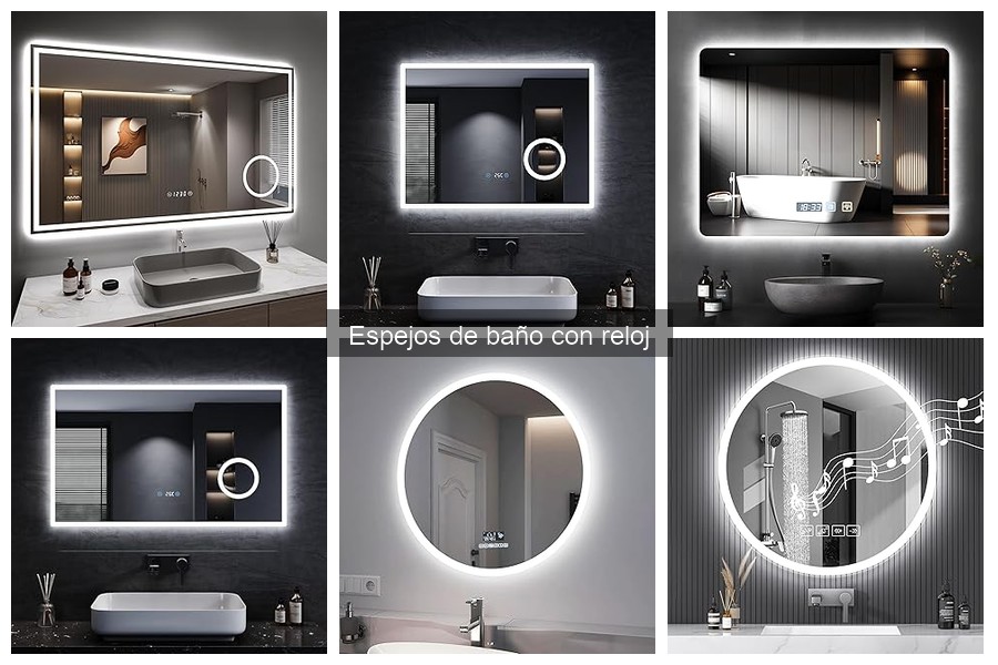 Opiniones sobre los mejores espejos de baño con reloj