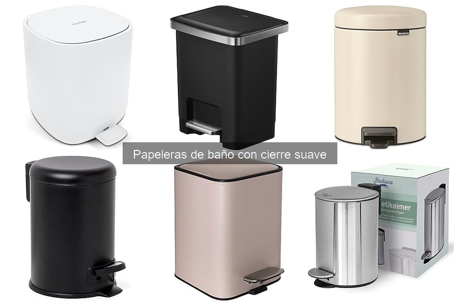 Opiniones sobre papeleras de baño con cierre suave