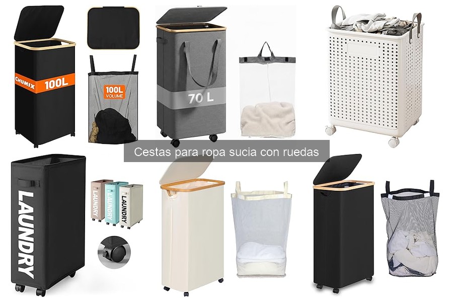 Optimiza espacios pequeños con cestas para ropa sucia con ruedas
