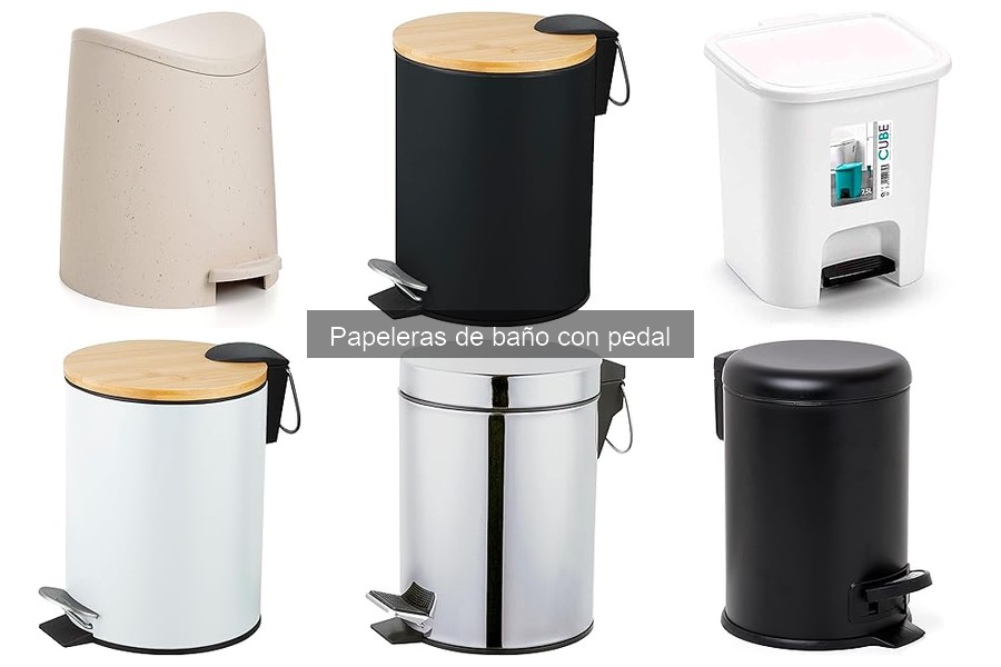Papelera de baño con pedal ideal para espacios pequeños