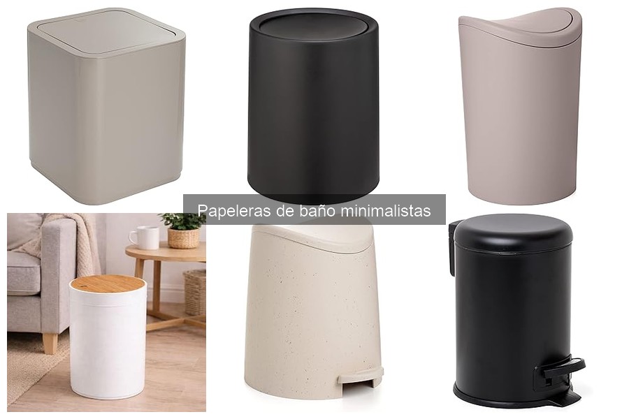 Papeleras de baño minimalistas de marcas sostenibles