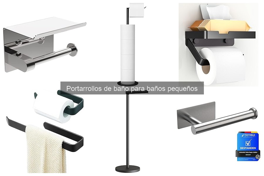 Portarrollos de baño con almacenamiento extra para pequeños espacios