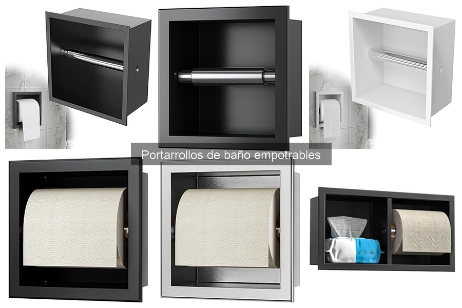 Portarrollos empotrables ideales para baños pequeños