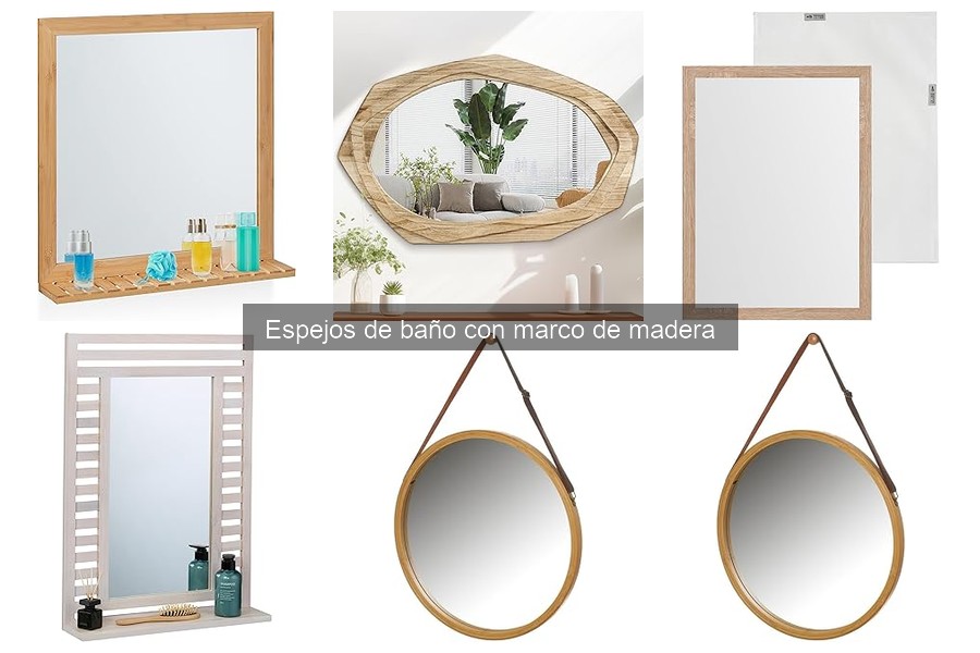Precios de espejos de baño con marco de madera en Amazon