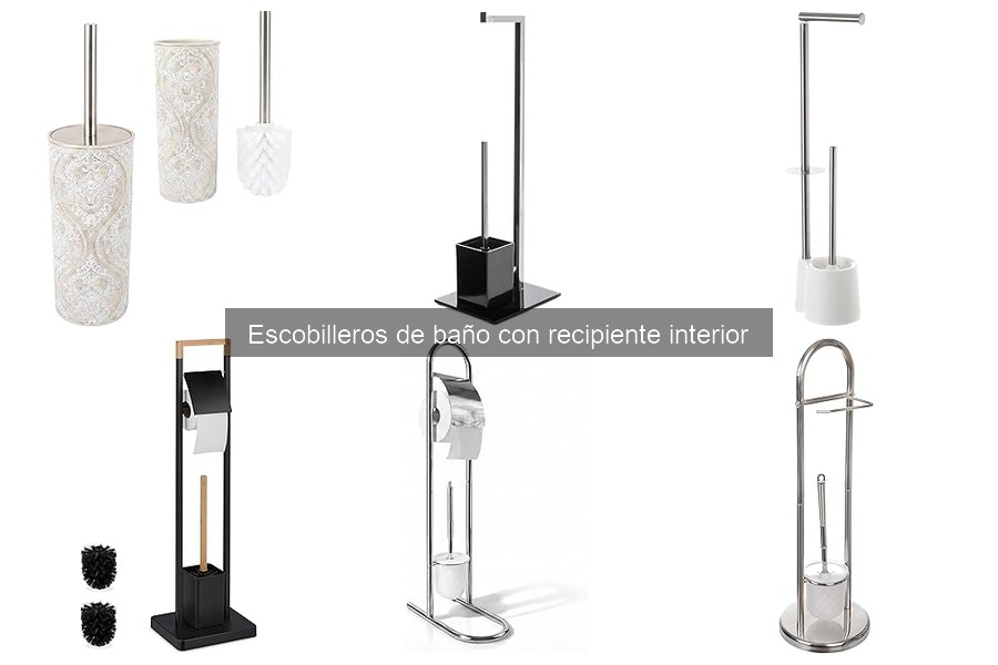 ¿Qué es un escobillero de baño con recipiente interior?