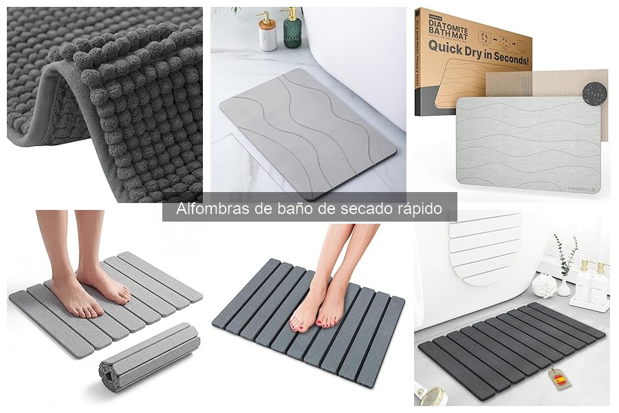 ¿Qué son las alfombras de baño de secado rápido?
