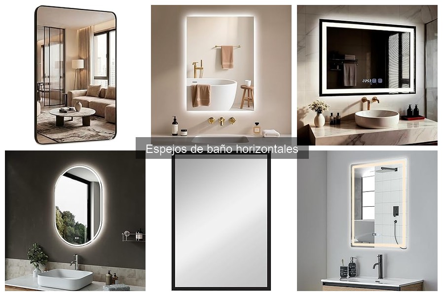 ¿Qué son los espejos de baño horizontales? Características y estilos