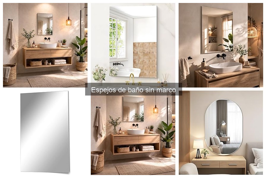 ¿Qué son los espejos de baño sin marco? Características y ventajas
