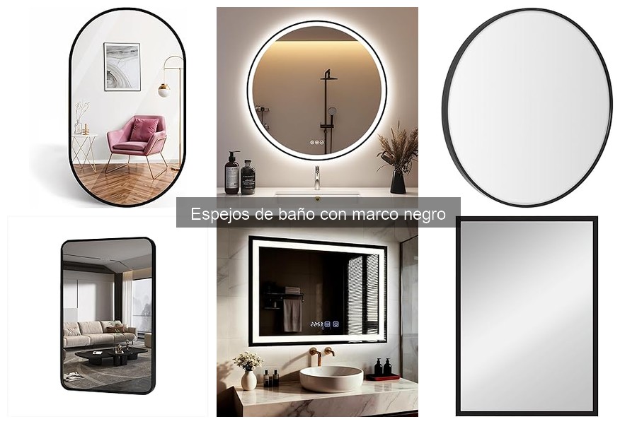 ¿Qué tamaño de espejo de baño con marco negro elegir?