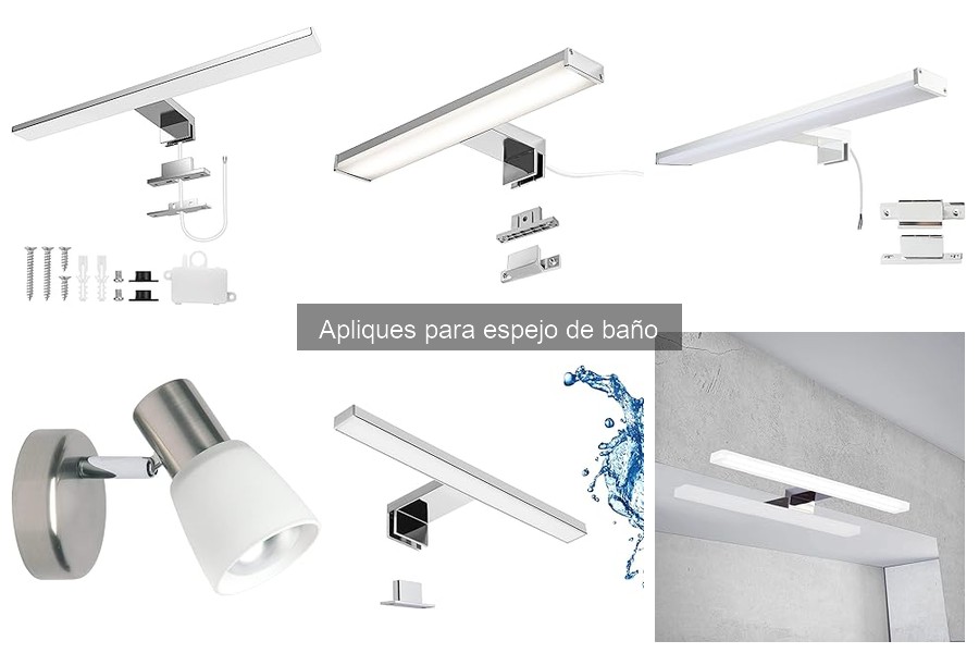Tipos de apliques para espejo de baño: LED, halógenos y más