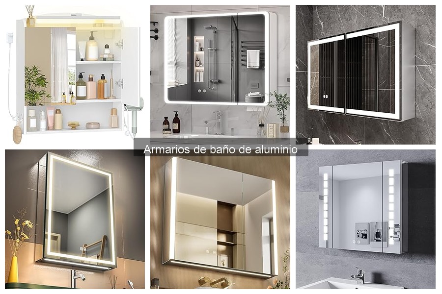 Tipos de armarios de baño de aluminio: Diseños y características