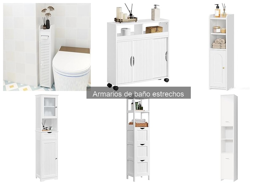 Tipos de armarios de baño estrechos: estilos y ventajas