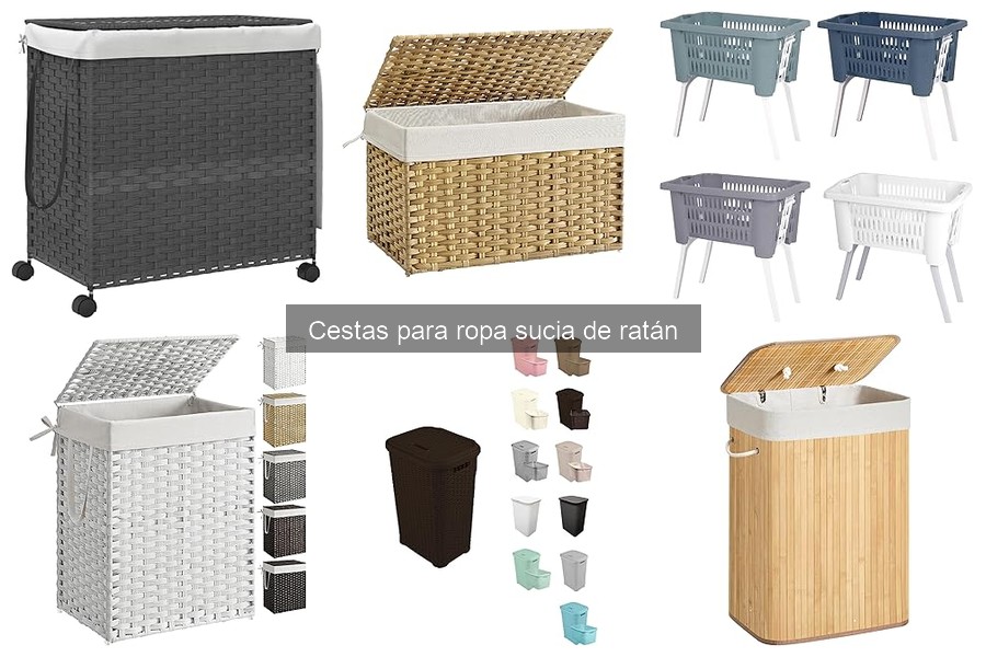 Tipos de cestas para ropa sucia de ratán: estilos y diseños