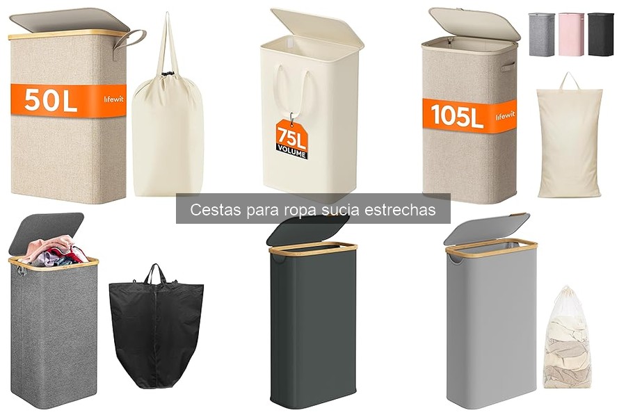 Tipos de cestas para ropa sucia estrechas y sus beneficios