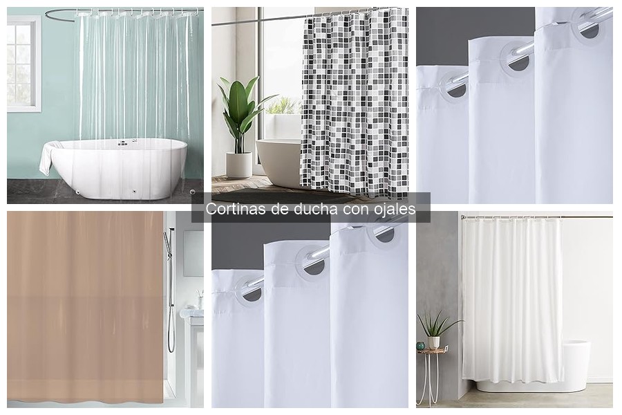 Tipos de cortinas de ducha con ojales para tu baño
