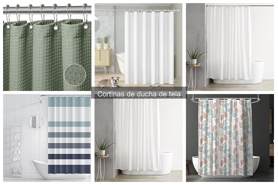 Tipos de cortinas de ducha de tela según su diseño
