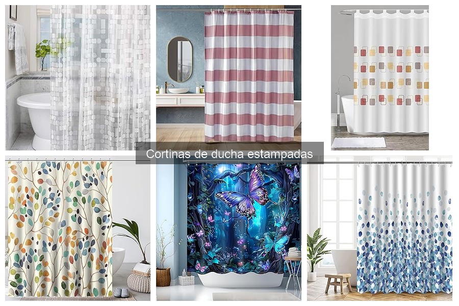 Tipos de cortinas de ducha estampadas para tu baño