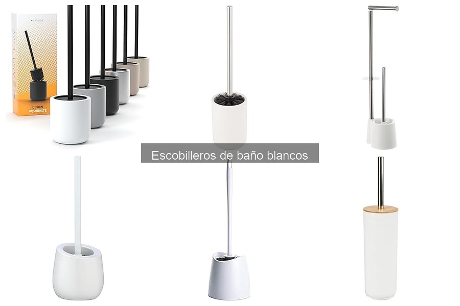 Tipos de escobilleros de baño blancos para tu hogar