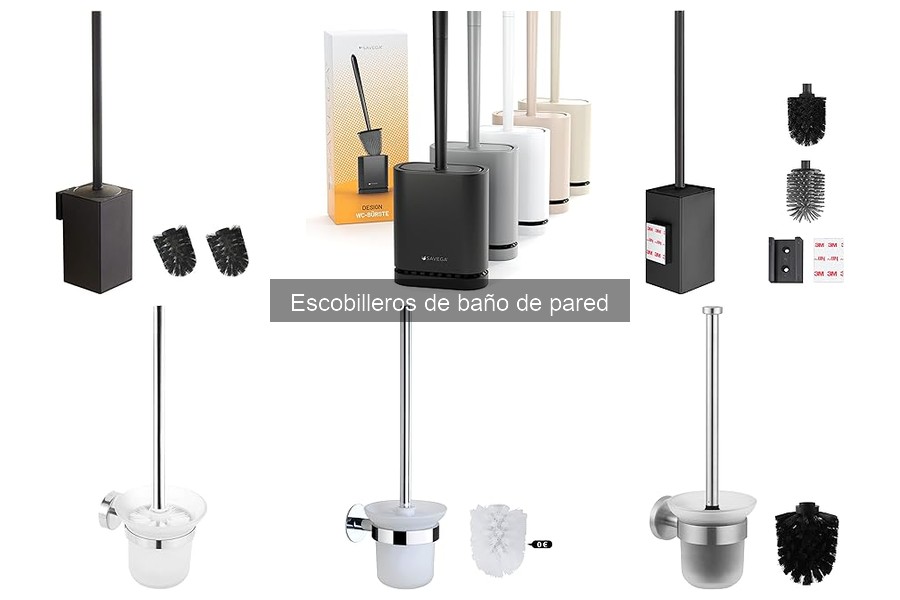 Tipos de escobilleros de baño de pared y sus características