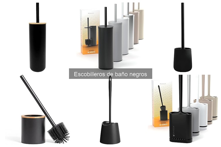 Tipos de escobilleros de baño negros: Estilos y diseños