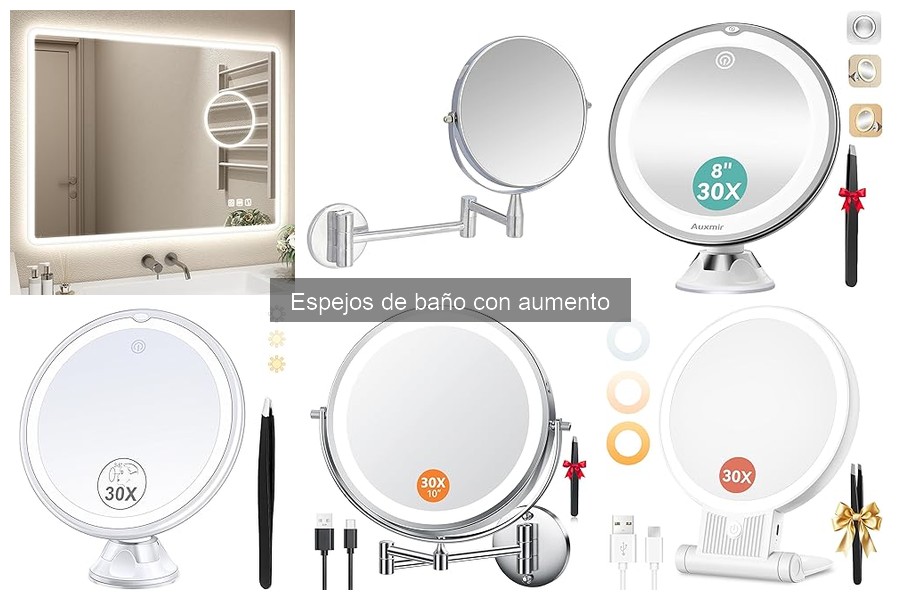 Tipos de espejos de baño con aumento: la guía completa