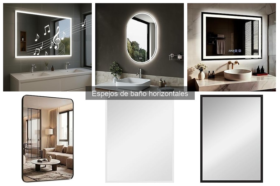 Tipos de espejos de baño horizontales: estilos y materiales