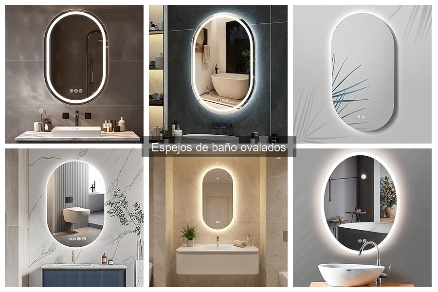 Tipos de espejos de baño ovalados: estilos y materiales