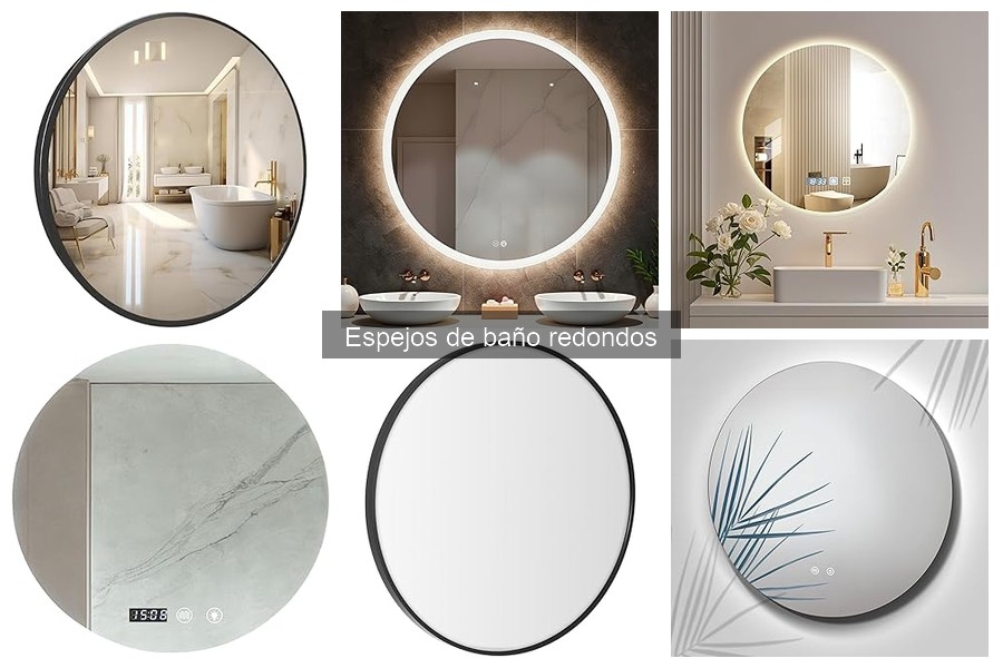 Tipos de espejos de baño redondos y sus características