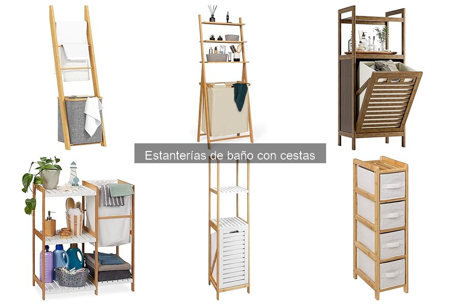 Tipos de estanterías de baño con cestas: guía completa
