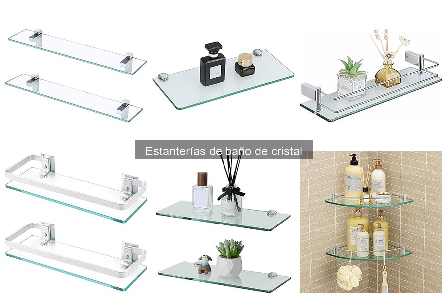 Tipos de estanterías de baño de cristal: guía completa