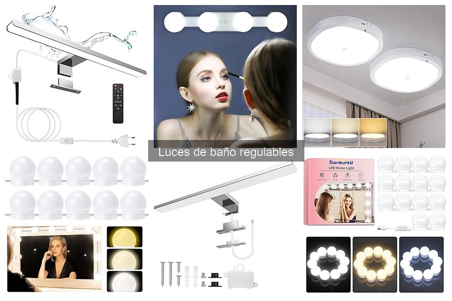 Tipos de luces de baño regulables: LED, incandescentes y más
