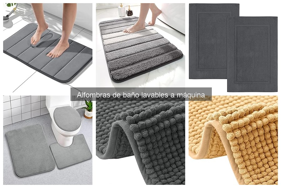 Tipos de materiales para alfombras de baño lavables a máquina