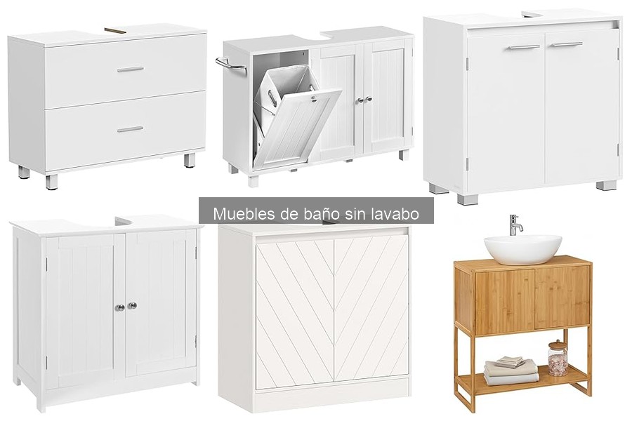 Tipos de muebles de baño sin lavabo: guía completa