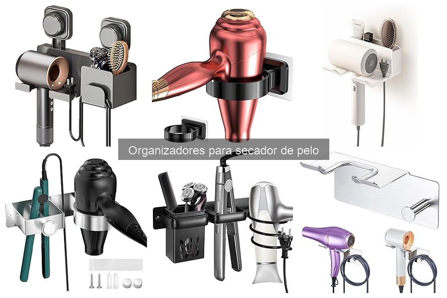 Tipos de organizadores para secador de pelo: guía visual
