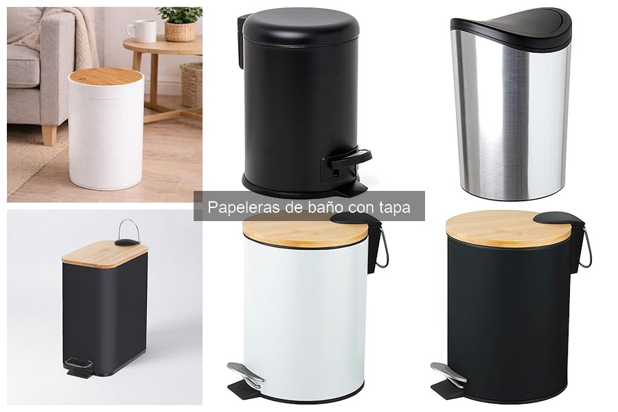 Tipos de papeleras de baño con tapa: guía completa
