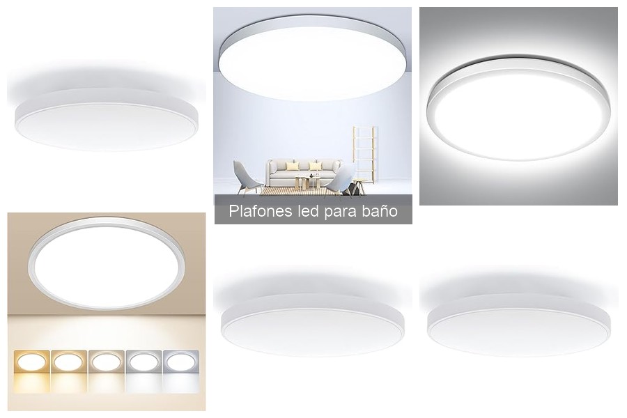 Tipos de plafones LED para baño: comparación y características