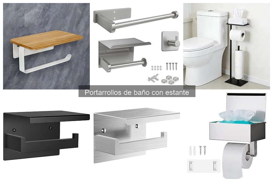 Tipos de portarrollos de baño con estante: estilos y modelos