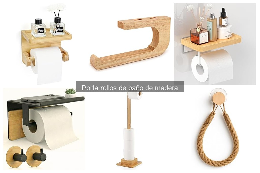 Tipos de portarrollos de baño de madera: diseños y estilos