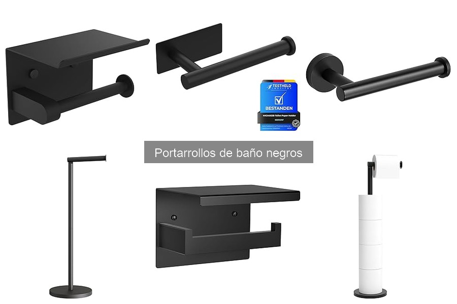 Tipos de portarrollos de baño negros: opciones y estilos